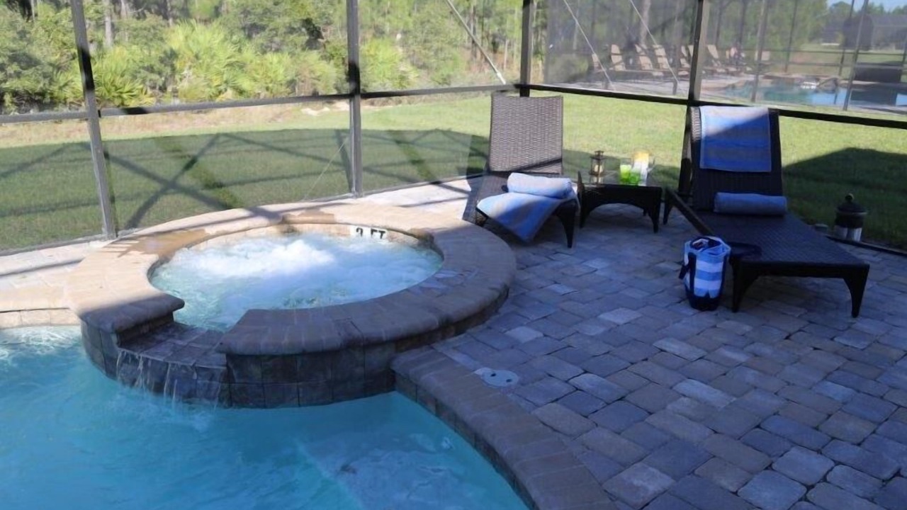 Spa next to the pool